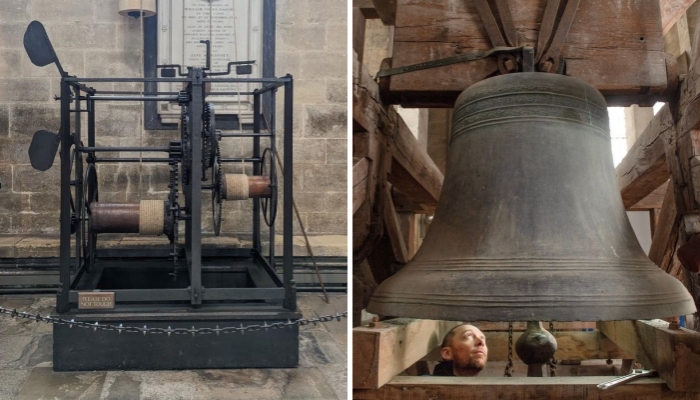 教堂內有世界上最古老仍在運轉的鐘。
